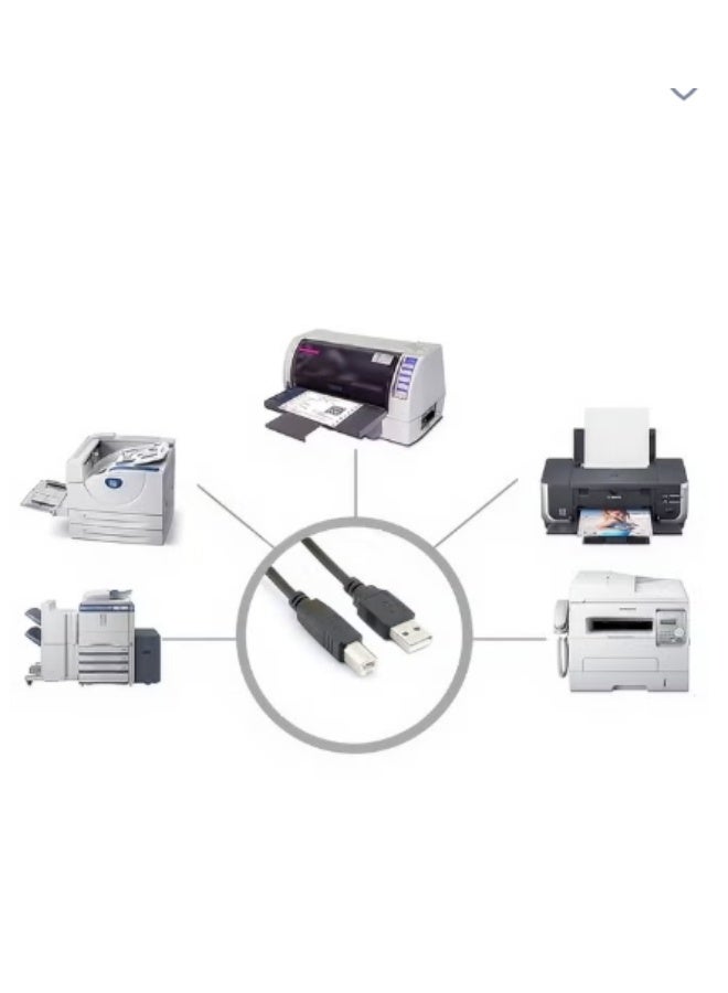 CABLE CONV Printer Cable, USB Printer Cord 2.0 Type A Male to B Male Cable Scanner Cord High Speed Compatible with HP, Canon, Dell, Epson, Lexmark, Xerox, Samsung and More Black - Image 3